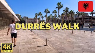 Durrës Walk 2023  Unveiling the Coastal Charms of Albanias Historic Port  4K [upl. by Lucho]