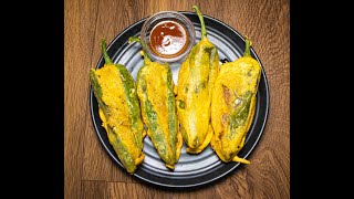 CHILI PAKORA RECIPE  MIRCHI BAJI RECIPE  CRISPY MIRCH PAKODA [upl. by Bridget]