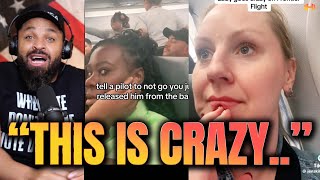 White Woman Films Crazy Altercation on Frontier Airlines [upl. by Ariaek18]