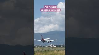 Air Arabia Landing nepal tribhuwaninternationalairport aviation subscribe planespotting [upl. by Cynara]