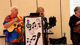 quotSanta Babyquot singalong with the Valley Ukulele Society Folsom California [upl. by Niamert756]