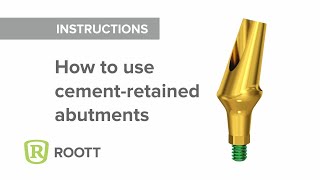 How to use cementretained abutments A1A4A15 [upl. by Harri]