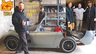 AustinHealey 35L V8 frogeye Sprite Project  PAINT Classiccarbscouk [upl. by Diego]