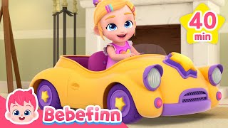 Best Car Songs 🚗 Vroom  more Compilation  Bebefinn Best Nursery Rhymes for Kids [upl. by Sneve]