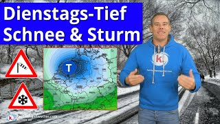 Kräftiger Kaltlufteinbruch Schnee Sturm und unsicheres DienstagsTief [upl. by Erika]