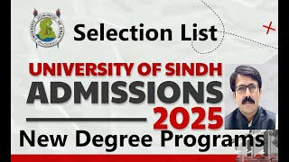 New Degree Programs Induction Option to Add Choices Selection List 2025 Announcement Date UOS [upl. by Annaear]