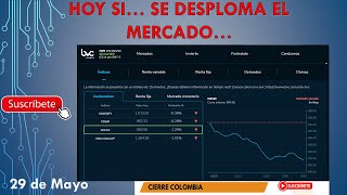 HOY SI SE DESPLOMA EL MERCADO Cierre Colombia 29 Mayo [upl. by Rauch633]