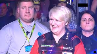 Lisa Ashton WalkOn  World Seniors Darts Championship 2022 [upl. by Sybyl]