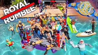 Pool Royal Rumble WWE Action Figure Match [upl. by Nowaj]