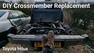 Crossmember Replacement on MK6 Toyota Hilux [upl. by Yentruok]