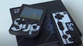 FC Retro Handheld  400 in 1 SUP  8bit GameBoy Unboxing Review [upl. by Atteuqram]