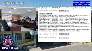 Procurement Livestream for DPWH Regional Office III on September 20 2024 [upl. by Willms]