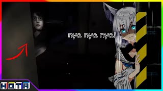 Hololive Fubuki Accidentally Screaming Like a Cat Horror Night Delivery Eng Sub [upl. by Yrakcaz155]