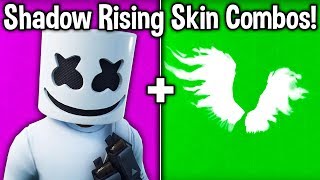 10 BEST quotSHADOW RISINGquot SKIN  BACKBLING COMBOS Fortnite best combinations for each new skin [upl. by Mitinger]