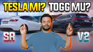 Beklenen video Uygun fiyatlı Tesla vs Togg T10X V2 kıyaslama [upl. by Ahsoym]