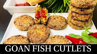 GOAN FISH CUTLETS RECIPE  MACKEREL FISH CUTLETS RECIPE  BY NATASHA [upl. by Ehud]