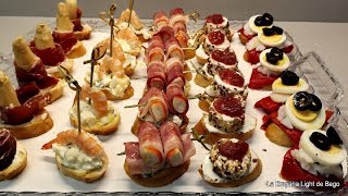 Canapes Montaditos y Tostas Variadas originales y faciles [upl. by Oshinski981]