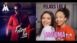 Maluma  Felices los 4 Official Video REACTION [upl. by Immat777]