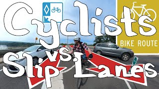 Cyclist vs Slip Lanes Enhancing Intersection Safety in Hamilton amp Burlington [upl. by Dasya]