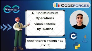 A Find Minimum Operations  Codeforces Round 976 Div 2  Codeforces  DCC NITA [upl. by Madigan]