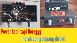 Cara membuat Ampli mini 12 volt dengan kit PAM 8610 [upl. by Eedya148]