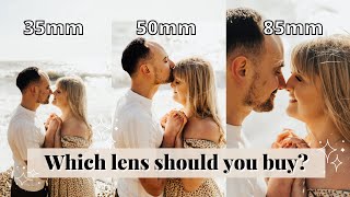 35mm vs 50mm vs 85mm Lens Comparison for couple Photography  wedding photography tips [upl. by Legyn76]