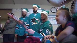 San Jose Sharks Holiday Hospital Visit 2016 [upl. by Nerral]