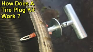 Tire Plug Puncture Repair Kit  How Does it Work [upl. by Grantham]