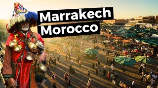 Marrakech Streets Walking Tour  Morocco Africa HDR 4K [upl. by Mosby]