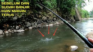 Mancing Sebelum dan Sesudah Banjir Ikan Makan Terus Sangat Rakus LM05 [upl. by Ekal]