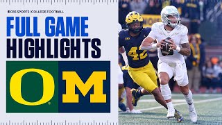 No 1 Oregon vs Michigan FULL GAME HIGHLIGHTS  Big Ten on CBS [upl. by Boswell]