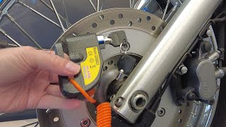 Motorcycle Alarm Disc Brake Lock [upl. by Lleryd]