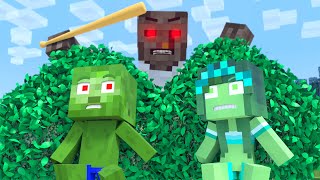 Minecraft Muscle Life  Kids vs Granny  Minecraft Animation  love Zomma and ZomBo [upl. by Shumway]