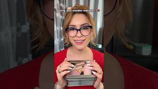 ASMR Doing Your WOODEN Makeup 💄🪵 shorts asmrmakeup asmr shortvideo shortsviral shortsfeed [upl. by Gilli]