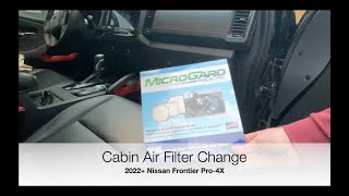 Nissan Frontier Cabin Air Filter Change [upl. by Dwaine209]