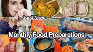 Monthly Food Preparations and a Good News  How to Prepare for Month and relax Your self [upl. by Yenwat]