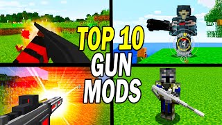 Top 10 Best Minecraft Gun Mods [upl. by Siroled]