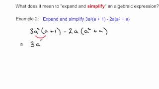 Expanding and simplifying algebraic expressions [upl. by Sanyu303]