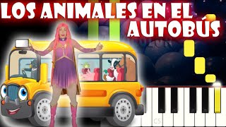 Los Animales En El Autobús  Piano Cover  Tutorial  Karaoke [upl. by Arrol867]