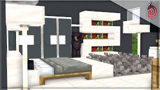 COME FARE UNA CAMERA DA LETTO MODERNA E COMPLETA SU MINECRAFT ITA 1201 [upl. by Reagan]