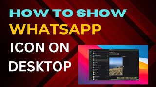 Whatsapp icon laptop home screen par kaise laye  How to create whatsapp shortcut on desktop [upl. by Rosse]