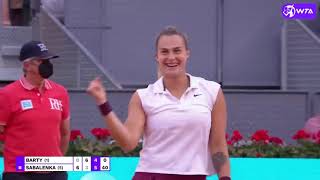 Sabalenka funny dance after winning Final Madrid 2021 [upl. by Telracs480]