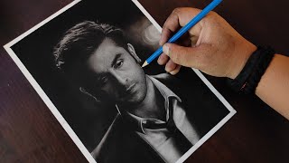 How To Draw Realistic Portrait  Tutorial  Step By Step  Ranbir Kapoor [upl. by Yrreiht]