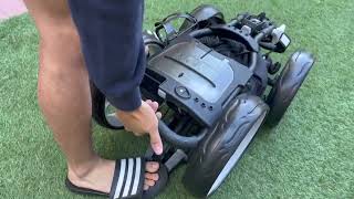 Unboxing amp Full Review  CaddyTek EZFold 3 Wheel Push Cart [upl. by Rumilly788]