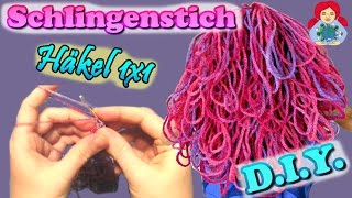 SCHLINGENSTICH  Häkeln für Anfänger • Sami Doll Tutorials [upl. by Ofilia]