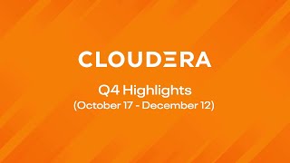 Cloudera Q4 Town Hall [upl. by Sophronia382]