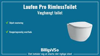 Laufen Pro Rimless væghængt toilet skjult montering  EAN 7612738278236 [upl. by Roinuj60]