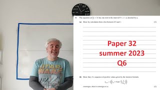 Q6 solutions for CIE A level Pure Maths paper 32 summer 2023 970932mj23 [upl. by Etnaled]