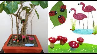 Clay Miniatures for Garden  DIY Garden Decor  Fairy Garden Accessories  Garden Toys [upl. by Fujio467]