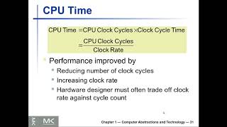 Computer Organization and Design4 Performance Evaluation and CPU Time [upl. by Gerdi]